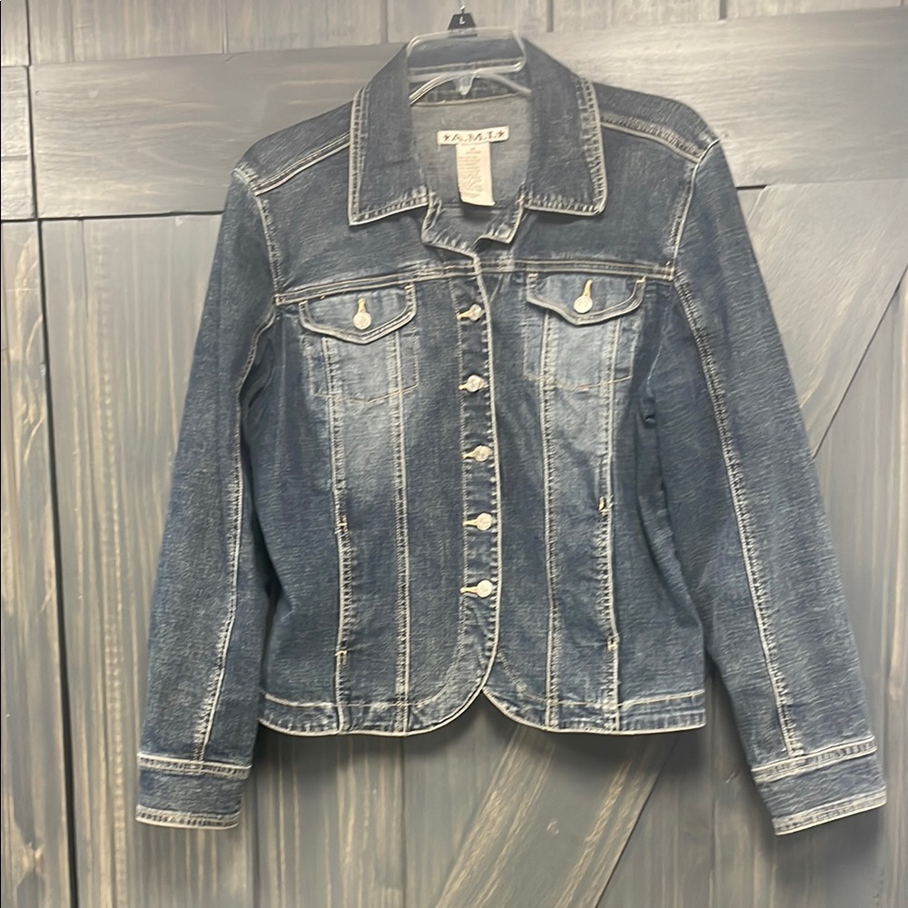 A.M.I. 1990’s Women's Stretch Denim Jacket - Dark Blue